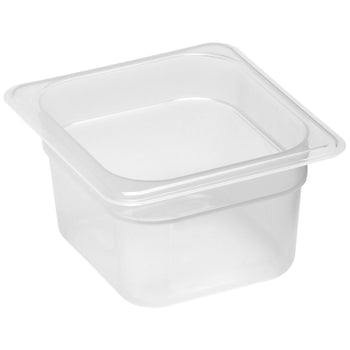 (6 sztuk) CAMBRO | Pojemniki GN z polipropylenu 1/6 – mleczne – wysokość: 100 mm - Prime Gastro
