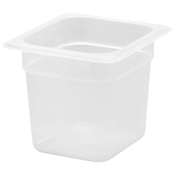 (6 sztuk) CAMBRO | Pojemniki GN z polipropylenu 1/6 – mleczne – wysokość: 150 mm