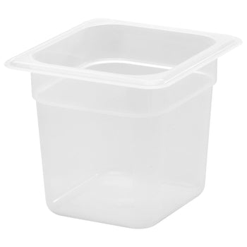 (6 sztuk) CAMBRO | Pojemniki GN z polipropylenu 1/6 – mleczne – wysokość: 150 mm - Prime Gastro