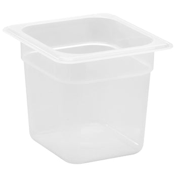 (6 sztuk) CAMBRO | Pojemniki GN z polipropylenu 1/6 – mleczne – wysokość: 150 mm - Prime Gastro