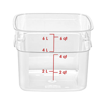 (6 szt.) CAMBRO | CAMWEAR® - Pojemnik FreshPro - 5,7 litra - Przezroczysty - Prime Gastro