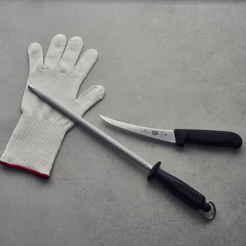 VICTORINOX | Stal rzeźnicza - okrągły - swobodne chowanie - ostrze: 300 mm - Prime Gastro