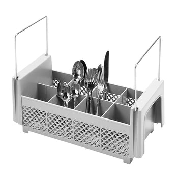 CAMBRO | CAMRACK® - Kosz na sztućce 1/2 - 8 przegródek - 500x500mm - Szary - Prime Gastro