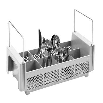 CAMBRO | CAMRACK® - Kosz na sztućce 1/2 - 8 przegródek - 500x500mm - Szary - Prime Gastro