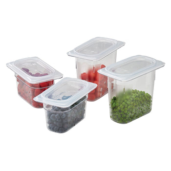 (6 sztuk) CAMBRO | Pokrywa polipropylenowa GN 1/9 – hermetyczna – mleczna - Prime Gastro