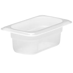 (6 sztuk) CAMBRO | Pojemniki GN z polipropylenu 1/9 – mleczne – wysokość: 65 mm
