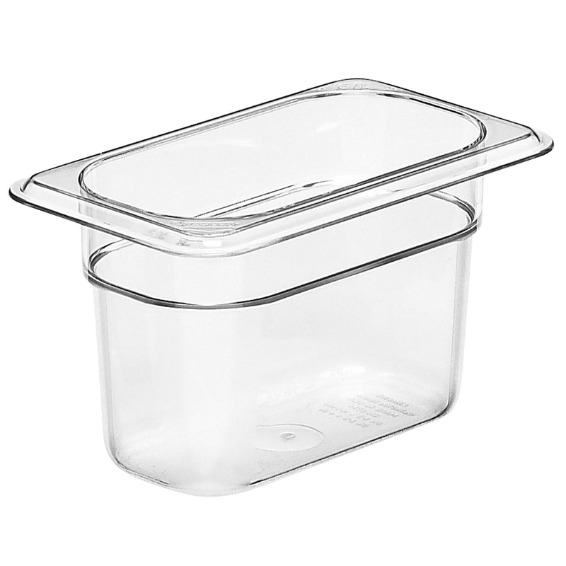 (6 sztuk) CAMBRO | Camview® - pojemnik GN z kopolimeru 1/9 - przezroczysty - wysokość: 100 mm - nie zawiera BPA