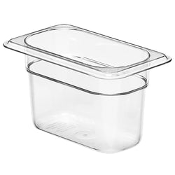 (6 sztuk) CAMBRO | Camview® - pojemnik GN z kopolimeru 1/9 - przezroczysty - wysokość: 100 mm - nie zawiera BPA
