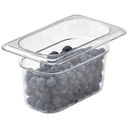 (6 sztuk) CAMBRO | Camview® - pojemnik GN z kopolimeru 1/9 - przezroczysty - wysokość: 100 mm - nie zawiera BPA