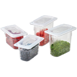 (6 sztuk) CAMBRO | Camview® - pojemnik GN z kopolimeru 1/9 - przezroczysty - wysokość: 100 mm - nie zawiera BPA