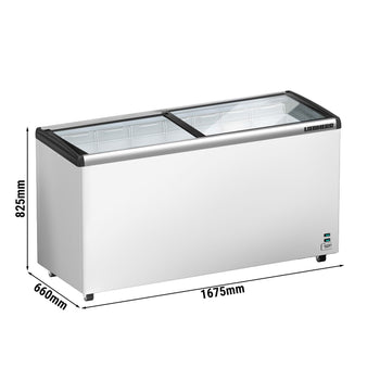 LIEBHERR | Zamrażarka skrzyniowa - 355 litrów - z przesuwaną szklaną pokrywą - Biała - Prime Gastro