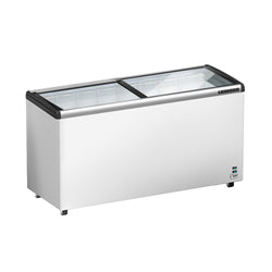 LIEBHERR | Zamrażarka skrzyniowa - 355 litrów - z przesuwaną szklaną pokrywą - Biała