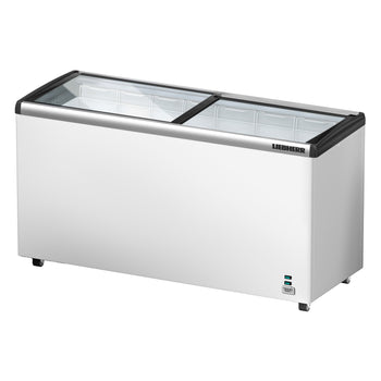 LIEBHERR | Zamrażarka skrzyniowa - 355 litrów - z przesuwaną szklaną pokrywą - Biała - Prime Gastro