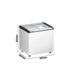 LIEBHERR | Zamrażarka skrzyniowa - 163 litry - z przesuwaną szklaną pokrywą - Biała