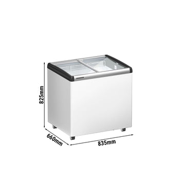 LIEBHERR | Zamrażarka skrzyniowa - 163 litry - z przesuwaną szklaną pokrywą - Biała - Prime Gastro