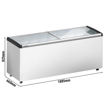 LIEBHERR | Zamrażarka skrzyniowa - 457 litrów - z przesuwaną szklaną pokrywą - Biała - Prime Gastro