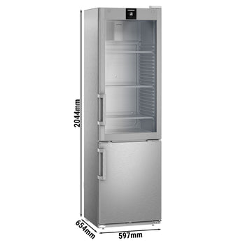 LIEBHERR | Chłodziarko-zamrażarka ze stali szlachetnej PERFECTION – 232 litry – z 1 szklaną i 1 pełną drzwiami - Prime Gastro