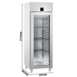 LIEBHERR | Chłodziarka ze stali nierdzewnej PERFORMANCE - 625 litrów - GN 2/1 - wnętrze ze stali nierdzewnej - z 1 szklanymi drzwiami