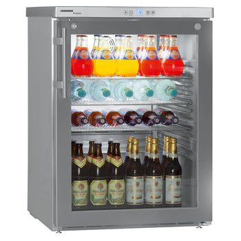 LIEBHERR | Chłodziarka podblatowa ze stali nierdzewnej PREMIUM - 130 litrów - z 1 szklanymi drzwiami - Prime Gastro