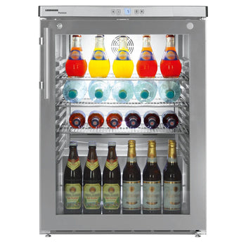 LIEBHERR | Chłodziarka podblatowa ze stali nierdzewnej PREMIUM - 130 litrów - z 1 szklanymi drzwiami - Prime Gastro