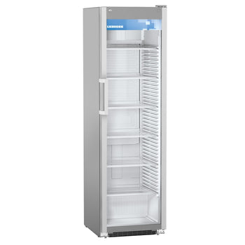 LIEBHERR | Chłodziarka do napojów PREMIUM - 422 litry - z 1 szklanymi drzwiami & wyświetlaczem reklamowym - szara - Prime Gastro