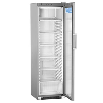 LIEBHERR | Chłodziarka do napojów PREMIUM - 422 litry - z 1 szklanymi drzwiami & wyświetlaczem reklamowym - szara - Prime Gastro