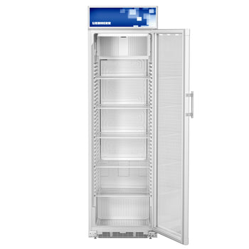 LIEBHERR | Chłodziarka do napojów COMFORT - 385 litrów - z 1 szklanymi drzwiami & wyświetlaczem reklamowym - biała - Prime Gastro