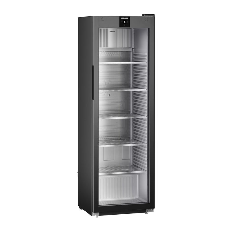 LIEBHERR | Chłodziarka PERFECTION - 400 litrów - Wnętrze z tworzywa sztucznego - Z 1 szklanymi drzwiami - Czarna