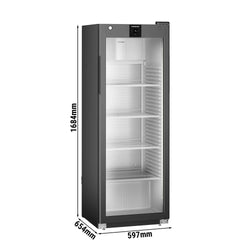 LIEBHERR | Chłodziarka PERFECTION - 347 litrów - Wnętrze z tworzywa sztucznego - z 1 szklanymi drzwiami - Czarna