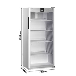 LIEBHERR |Chłodziarka PERFORMANCE - 569 litry - Wnętrze z tworzywa sztucznego - z 1 szklanymi drzwiami - Szara