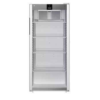 LIEBHERR |Chłodziarka PERFORMANCE - 432 litry - Wnętrze z tworzywa sztucznego - z 1 szklanymi drzwiami - Szara - Prime Gastro