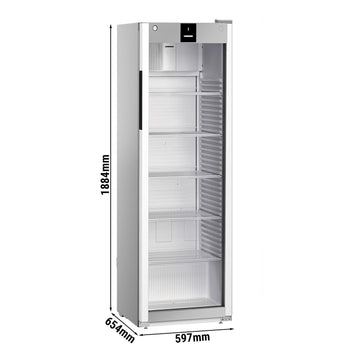 LIEBHERR | Chłodziarka PERFORMANCE - 286 litrów - Plastikowe wnętrze - z 1 szklanymi drzwiami - Szara - Prime Gastro