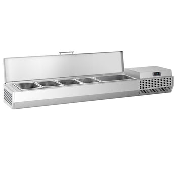 Nadstawna witryna chłodnicza Premium PLUS - 1493x353mm - 6x GN 1/4 - Prime Gastro