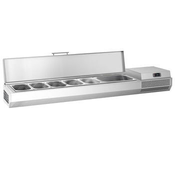 Nadstawna witryna chłodnicza Premium PLUS - 1733x353mm - 7x GN 1/4 - Prime Gastro