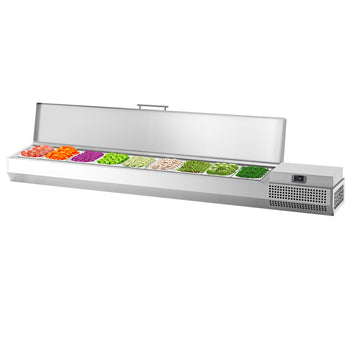 Nadstawna witryna chłodnicza Premium PLUS - 1976x353mm - 9x GN 1/4 - Prime Gastro