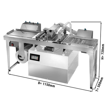Urządzenie do temperowania czekolady - z kranem wylotowym - Chocotemper - włącznie z półką ze strefą glazurowania - Prime Gastro
