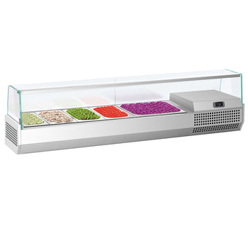 Witryna chłodnicza nadstawna PREMIUM PLUS - 1493x353mm - 6x GN 1/4 - Prime Gastro