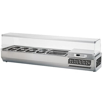 Witryna chłodnicza nadstawna PREMIUM PLUS - 1493x353mm - 6x GN 1/4 - Prime Gastro