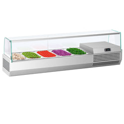 Nadstawna witryna chłodnicza Premium PLUS - 1493x413mm - 5x GN 1/3