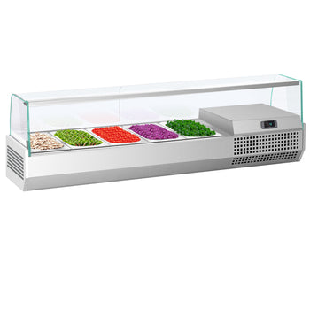 Nadstawna witryna chłodnicza Premium PLUS - 1493x413mm - 5x GN 1/3 - Prime Gastro