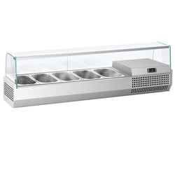 Nadstawna witryna chłodnicza Premium PLUS - 1493x413mm - 5x GN 1/3