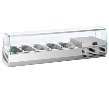 Nadstawna witryna chłodnicza Premium PLUS - 1493x413mm - 5x GN 1/3 - Prime Gastro