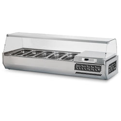 Nadstawna witryna chłodnicza Premium PLUS - 1493x413mm - 5x GN 1/3