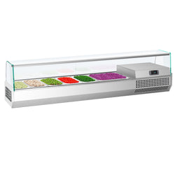 Witryna chłodnicza nadstawna PREMIUM PLUS - 1733x353mm - 7x GN 1/4