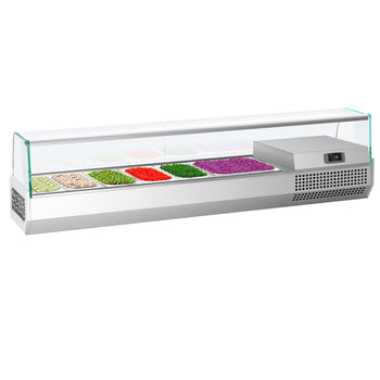 Witryna chłodnicza nadstawna PREMIUM PLUS - 1733x353mm - 7x GN 1/4 - Prime Gastro