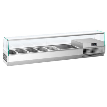 Witryna chłodnicza nadstawna PREMIUM PLUS - 1733x353mm - 7x GN 1/4 - Prime Gastro