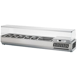 Witryna chłodnicza nadstawna PREMIUM PLUS - 1733x353mm - 7x GN 1/4