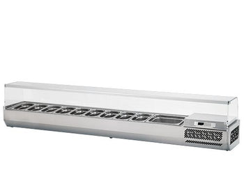 Nadstawna witryna chłodnicza PREMIUM PLUS - 2300x353mm - 11x GN 1/4 - Prime Gastro