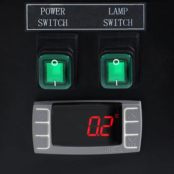 Witryna chłodnicza nadstawna PREMIUM z oświetleniem LED - 1400x335mm - 6x GN 1/4 - Prime Gastro