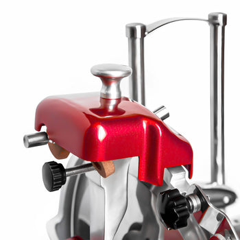 Maszyna z kołem zamachowym - Ostrze: Ø 300 mm - Czerwony - włącznie z ramą podstawy - Prime Gastro